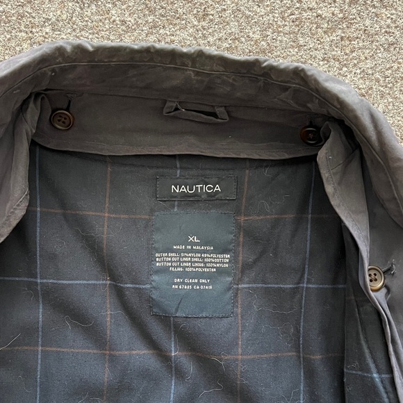 Nautica Anorak Parka Jacket Mens XL Removable Lining Grey Blue Cold Weather Coat - Picture 9 of 16